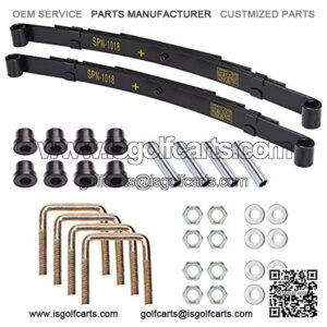 Heavy Duty Rear 4-Leaf Spring Kit with Bushings & Sleeves for TXT Golf Cart 1995-2013