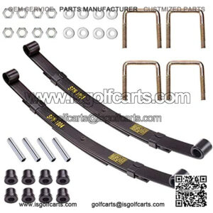 Rear Heavy Duty 3-Leaf Springs Kit with Bushings & Sleeves for TXT Golf Cart 1995-2013