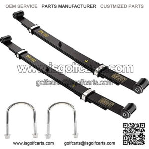 2X Heavy Duty Rear Leaf (3) Spring Kit for Club Car Precedent 04+ G&E Golf Cart