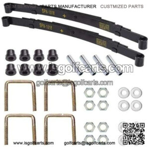 Rear Heavy Duty Leaf Spring Kits 1994-Up TXT Golf Cart - 4 Leaf/Set of 2, Include Bushing kit and U Bolt kit