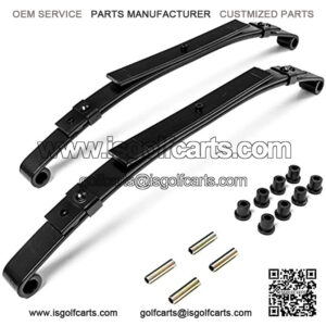 Club Car DS Golf Cart Rear Heavy Duty Leaf Spring Kit with Bushings & Sleeves Compatible with 1981-Up Club Car DS Golf Cart - 880lbs Capacity