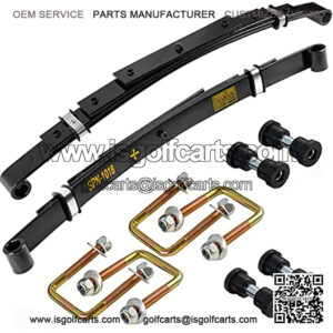 TXT Rear Heavy Duty Leaf Spring W/Bushings & Sleeves Kit for 1994-Up Golf Cart - 4 Leaf