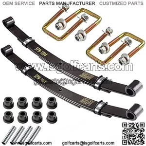 EZGO TXT Golf cart Heavy Duty Rear Leaf Spring kit with bushings for EZGO TXT 1994-2013 OEM# 70247-G01/70474-G01/70505-G01-3-Leaf Spring Kit