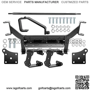 6in Drop Axle EZGO Lift Kit for EZGO Golf Cart 2001.5-2020, 6" Raise Suspension kit Golf Cart Electric TXT Model up to 23" Tiers Black