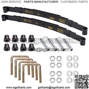 Golf Cart Rear Heavy Duty 4-Leaf Spring Kit for EZGO TXT Electric 1994-up and Gas 1994-2009, Includes Bushings, Sleeves, U Bolts, OEM: 70506-G01 74135-G01 74207-G01 74207-G02 74207-G03