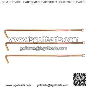 3PCS Golf Cart Battery Hold Down Rod J-Bolt Nut Fit EZGO RXV 2008-up Electric