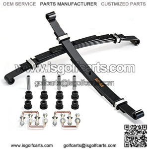 Golf Cart Rear Heavy Duty 4-Leaf Spring Kit with Bushings Sleeves and U Bolts for EZGO TXT 1994-2013 74207-G02 72618-G01