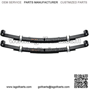 Golf Cart EZGO Heavy Duty 3-Leaf Spring Kit with Bushings & Sleeves & U Bolts fit for EZGO TXT 1995-2013, OEM 70506-G01,74135-G01, 74207-G01, 74207-G03 (2 Packs)