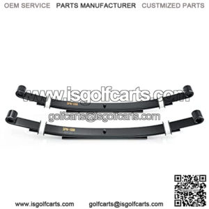 Golf Cart Heavy Duty Rear 3- Leaf Spring Kit with Bushings & Sleeves & U Bolts for Club Car DS G&E 1981-up (2 Packs)