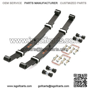 EZGO TXT 1995-2013 Rear Heavy Duty 3-Leaf Springs Kit w/Bushings & Sleeves