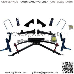 Double A-arm Lift kit (4" Lift). Accepts up to 23x10.5-12 tire. Club Car Gas 82-96.5 DS w/Metal deust Covers on Front hubs
