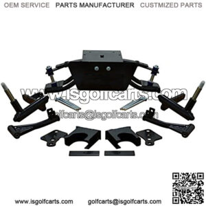 6" Club Car DS Heavy Duty Double A-Arm Lift Kit (2004.5-2013 Gas & Electric with PLASTIC dust covers on hubs)