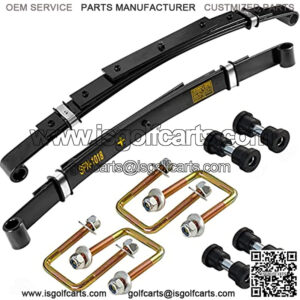 EZGO TXT Rear Heavy Duty Leaf Spring W/Bushings & Sleeves Kit for 1994-Up Golf Cart - 4 Leaf