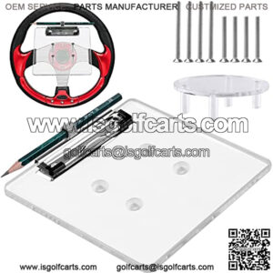 Golf Cart Scorecard Holder with Pencil Holder for EZGO Club Car Yamaha - 0.23"ThickneAcrylic/More Sturdy