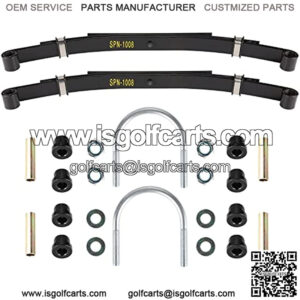 Golf Cart Club Car DS Rear Heavy Duty 4-Leaf Springs Kit with Bushings & Sleeves U Bolt, OEM# 1014675 Golf Cart Accessories