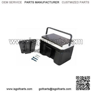6 Qt. Black Cooler & Bracket for Club Car Precedent Golf Cart