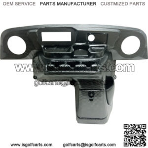 EZGO TXT (96-13) Golf Cart Elite Radio Dash Cover - Carbon Fiber Weave