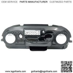 Club Car Precedent (04-20) Golf Cart Carbon Fiber Weave Dash with Speaker Holes
