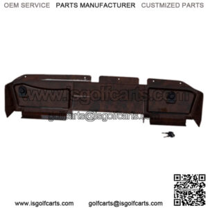 EZGO Golf Cart Woodgrain Dash Cover with Locking Doors for RXV 2008 and Up