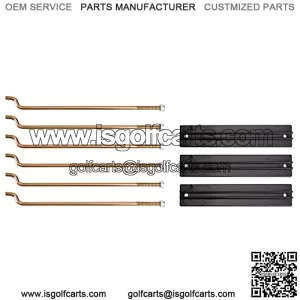 Golf Cart Battery Hold Down Plate and Rod kit for Club Car DS and Carryall Electric 1998-2005,OEM 101090801,1013683