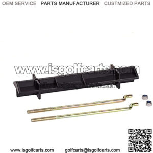 Golf Cart Battery Hold Down Retainer Plate and Rods Kit with Nuts for EZGO TXT 1994-up 36 Volt Electric, Replace OEM 70045G01, 70045-G01, 01101G01, 01101-G01