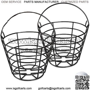 Golf Ball Basket Metal Range, Golf Ball Bucket with Handle, Golfball Container, Holds 50 Balls (Golf Balls are Excluded)