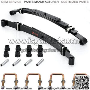 Heavy Duty Golf Cart Rear Leaf Spring Kit 4-leaf Leaf Spring with Bushings & Sleeves for EZGO TXT Golf Cart 1995-2013