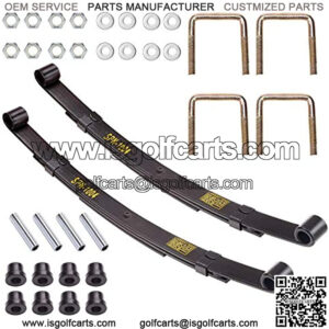EZGO TXT Golf Cart Heavy Duty Rear Leaf Spring kit, EZGO Leaf Springs with Bushings for EZGO TXT 1994-2013 OEM# 70247-G01/70474-G01/70505-G01-3-Leaf Spring Kit