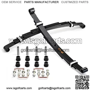 Golf Cart Rear Heavy Duty 4-Leaf Spring Kit with Bushings Sleeves and U Bolts for EZGO TXT 1994-2013 74207-G02 72618-G01