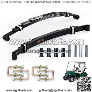 Golf Cart Rear Heavy Duty 4-Leaf Spring Kit with Bushings & Sleeves Kit for EZGO TXT Golf Cart 1995-2013