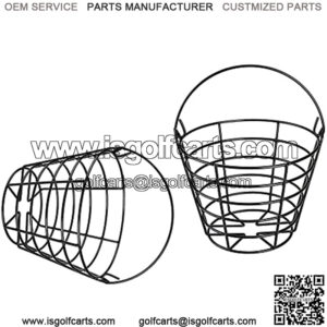 Metal Golf Ball Basket Container Golf Ball Bucket Holder with Handle (Golf Balls NOT Include) - 2 PCS