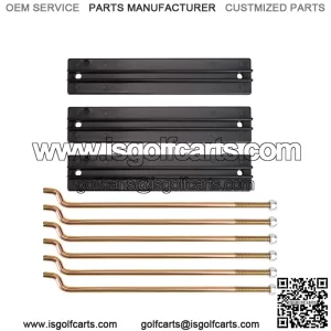 Golf Cart Battery Hold Down Retainer Plate Rod Kit fits Club Car DS 1981-2013