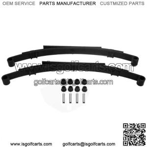 Golf Cart Rear Leaf Springs W/ Bushings 3 Leaf Set of 2 for Club Car