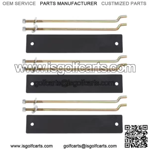 Fit for 81-13 Club Car DS Golf Cart Battery Hold Down Retainer Plate Rod Kit New