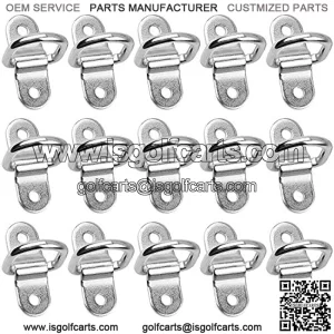 15 Pack D Ring Tie Down Anchors Heavy Duty Lashing Rings for Trailers Trucks Cargo RV ATVs Kayaks Vans Motorcycles Silver