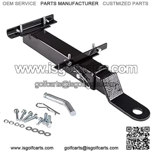 Golf Cart Universal Heavy Rear Seat Trailer Hitch with Receiver Fits Backseat Footrest - Club CAR, EZGO, Yamaha