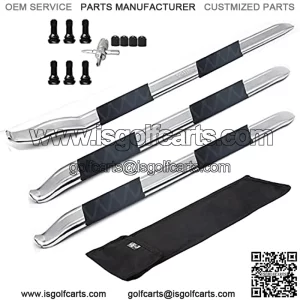 3 x 19.5 inch Staight and Curved Irons Tire Levers 6 x TR413 Valve Stems Set Mount and Demount Tire Irons Set Motorcycle Dirt Bike Lawn Mower ATV UTV Tire Changing Tools with Durable Bag