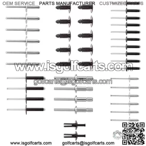 Complete Body Rivet Kit for EZGO TXT Golf Cart Gas & Electric 1994-up 44pc