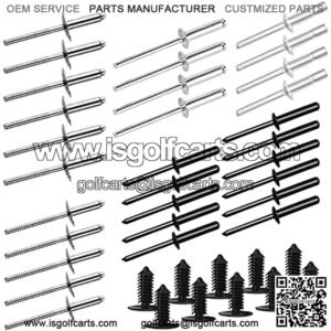 EZGO Rivet Kit Complete OEM Body Hardware with 10 PCS Plastic Fastener Tree Rivets for E-Z-GO TXT Golf Cart Gas/Electric 1995 to Now
