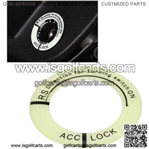 Ignition Switch Decoration Ring Car Motorcycle Luminous Ignition Start Stop Switch Key Hole Ring Circle Cover Trim Universal Ignition Ring Glow in The Dark (Black)