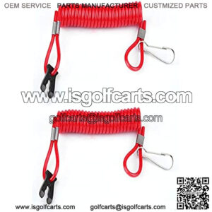 Boat Outboard Switch 2PCS for Suzuki Engine Motor Lanyard Kill Urgent Stop Button, Safety Connector Cord Compatible