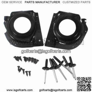 1Pair 5.25" / 6" Golf Car Speaker Pods With Mounting Hardware For EZGO RXV 2008+