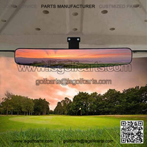 Golf Cart Rear View Mirror, 16.5" Extra Wide Rear View Convex Golf Cart Mirror for EZ Go, Club Car, Yamaha (Rear View Mirror)