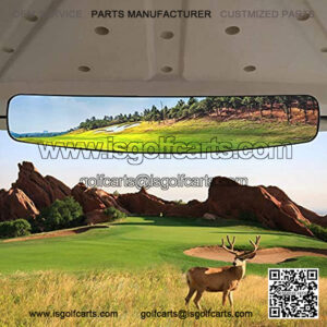 Golf cart Rear View Mirror,16.5" Extra Wide 180 Degree Panoramic Rear View Mirror Fit for Golf Cart Club Car Yamaha (Rear View Mirror)