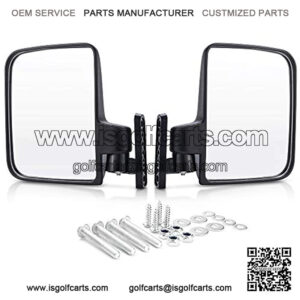 Golf Cart Mirrors Side View Mirrors Compatible with Club Car, EZGO, Yamaha