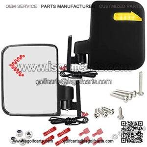 Golf Cart Mirror Universal Golf Cart Side Mirrors Rear view Mirrors for Club Car Yamaha UVT AVT Side Mirrors