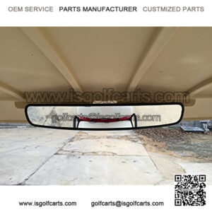 17" Wide Universal 180 Degree Convex Roof Mount Golf Cart Rear View Mirror