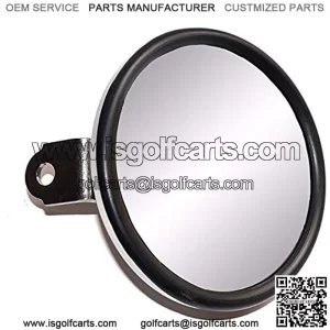 Universal 5. Chrome Convex Golf Cart Mirror fits Club Car, EZGO,Yamaha