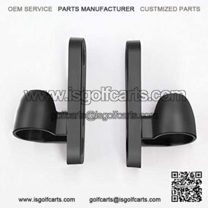 Universal Golf cart Side View Mirror Bracket and Side View Mirrors, high Strength Golf cart Bracket and 180?? Fully Adjustable Folding Side View Mirrors side rear view, for Club CAR, EZGO and Yamaha