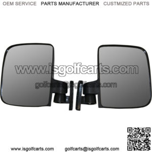 Pair of Golf Cart Rear View Mirrors, 5" x 7" Club Car EZGO Mirrors